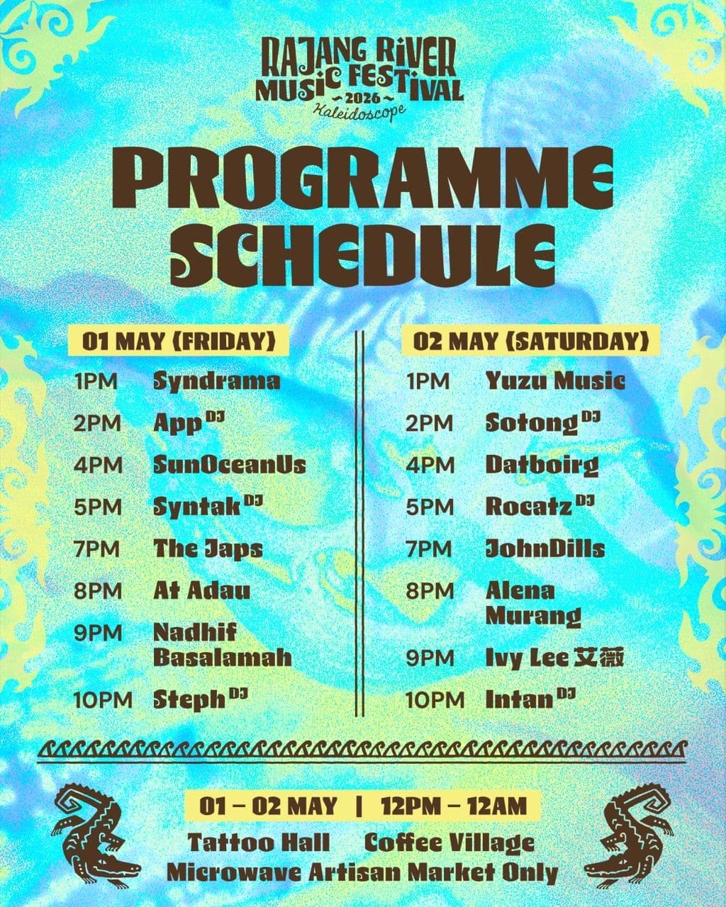 Rajang River Music Festival 2026 Programme Schedule